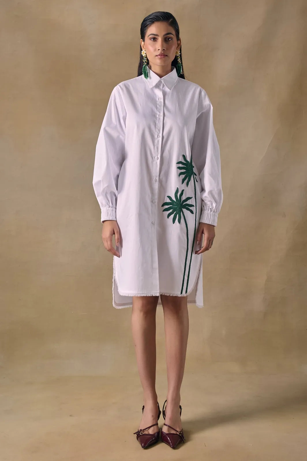mirage palm shirt dress, image 1