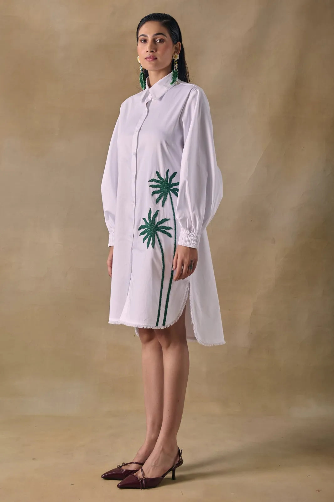 mirage palm shirt dress, image 3
