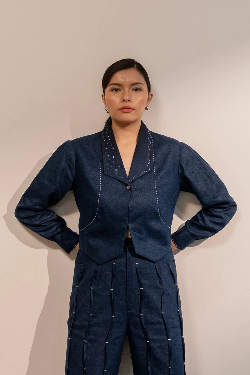 Moraine Blue Crop Jacket
