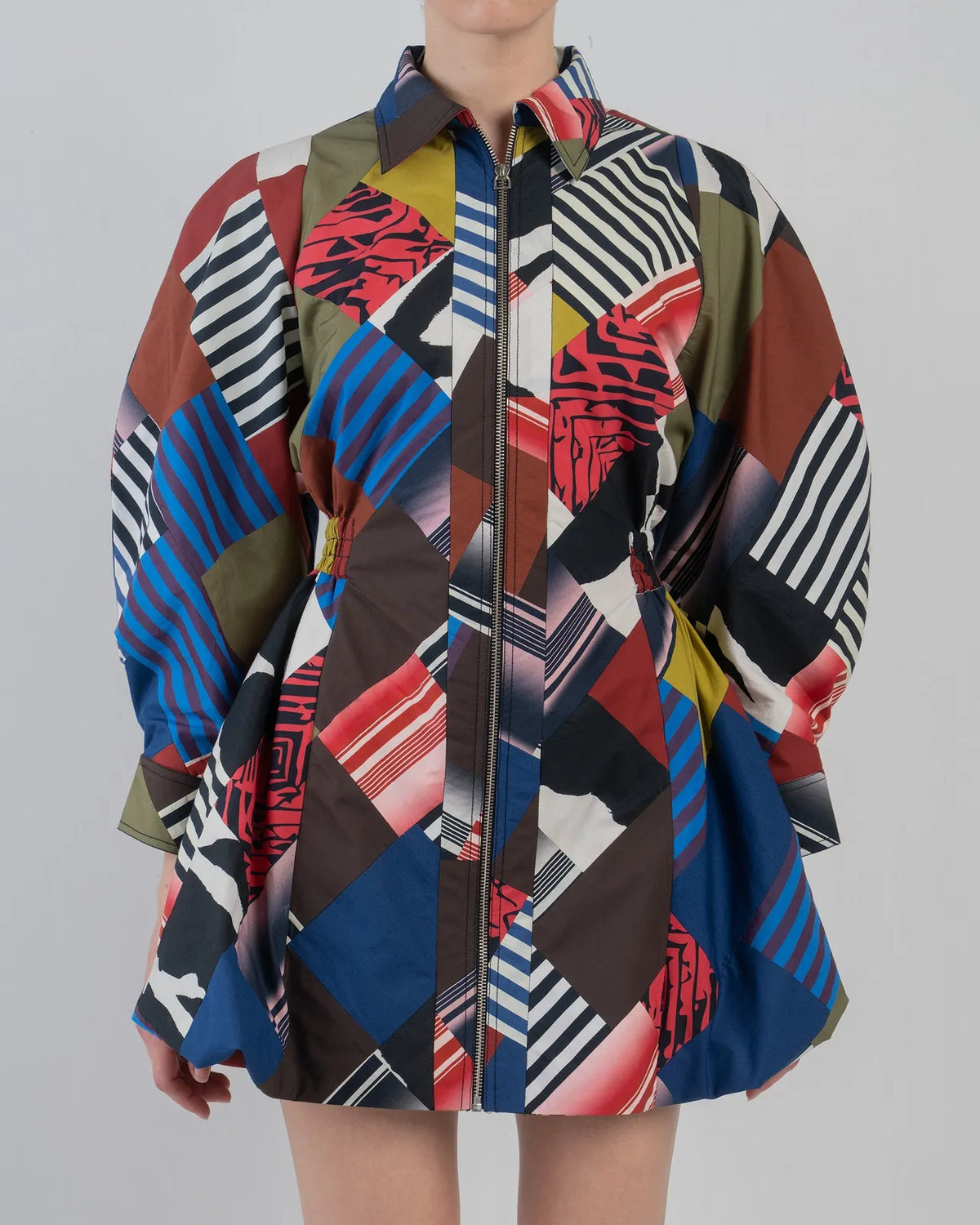 mosaic bubble hem dress, image 2