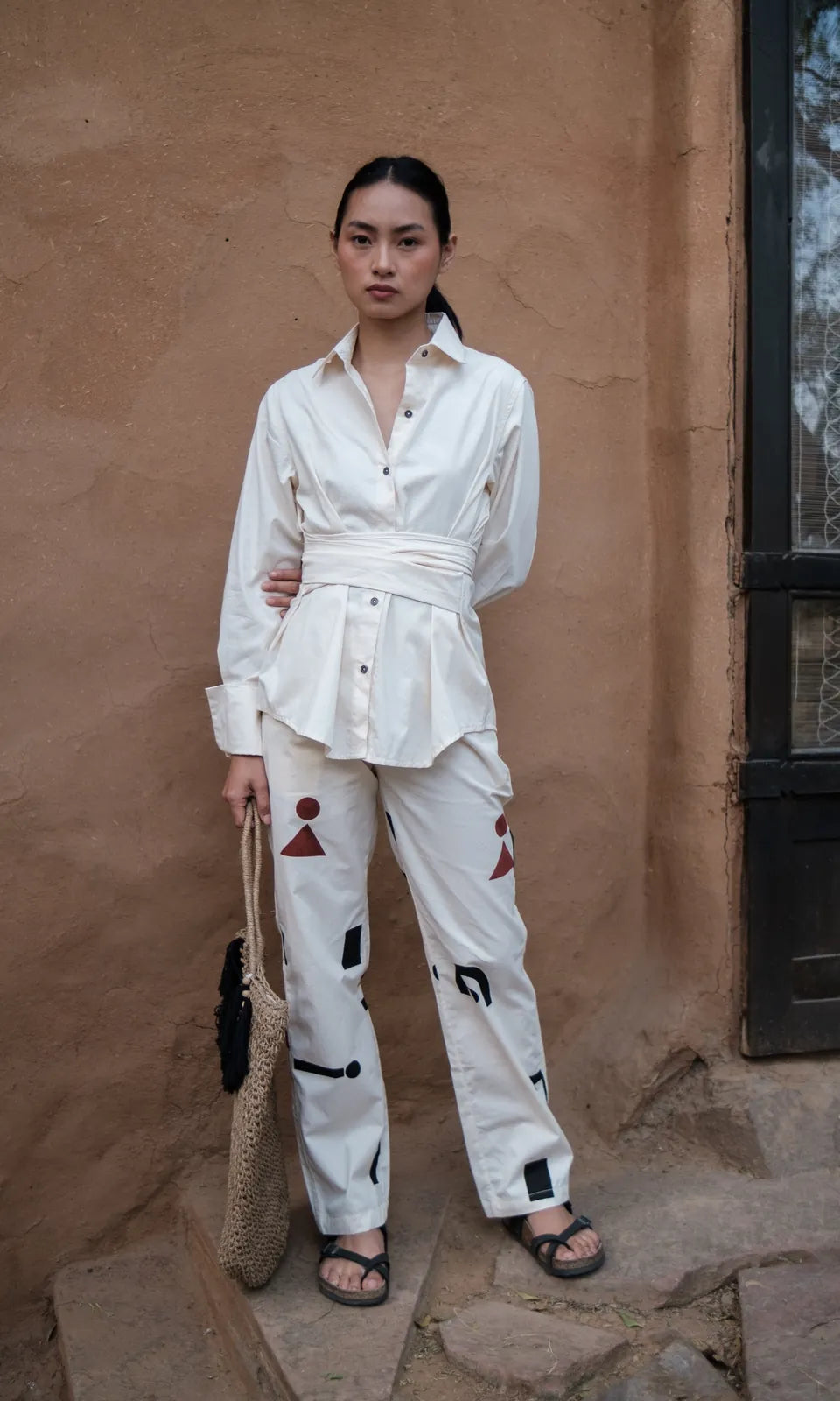 nara front knot shirt solid-set, image 4