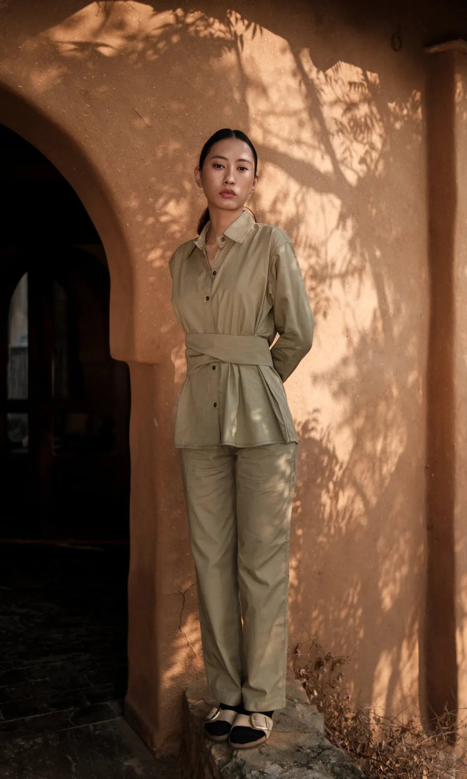 nara front knot shirt solid-set, image 5