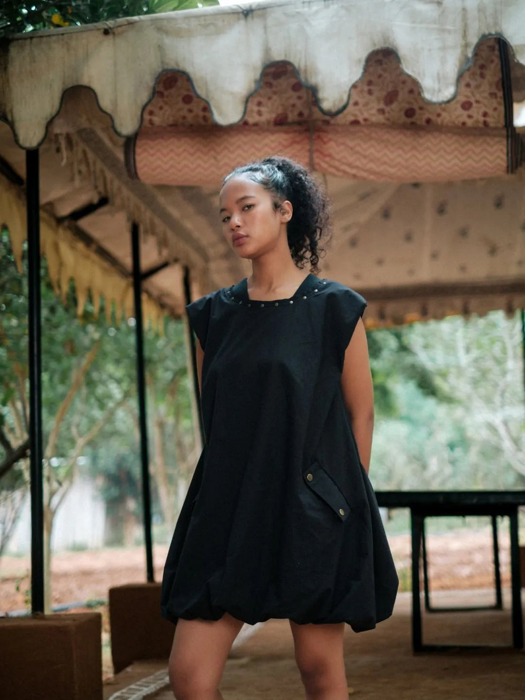 nara gather dress, image 1