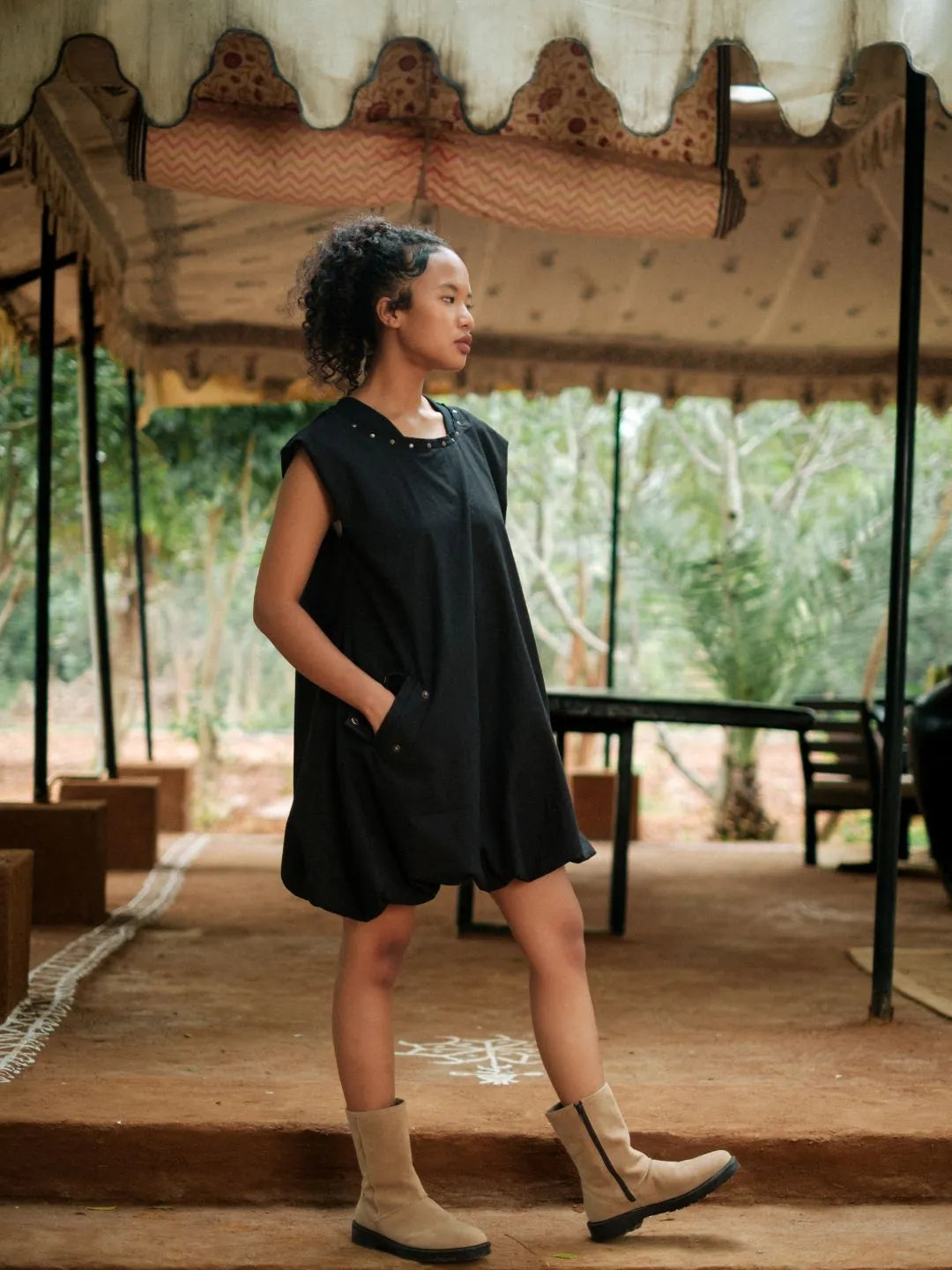 nara gather dress, image 2