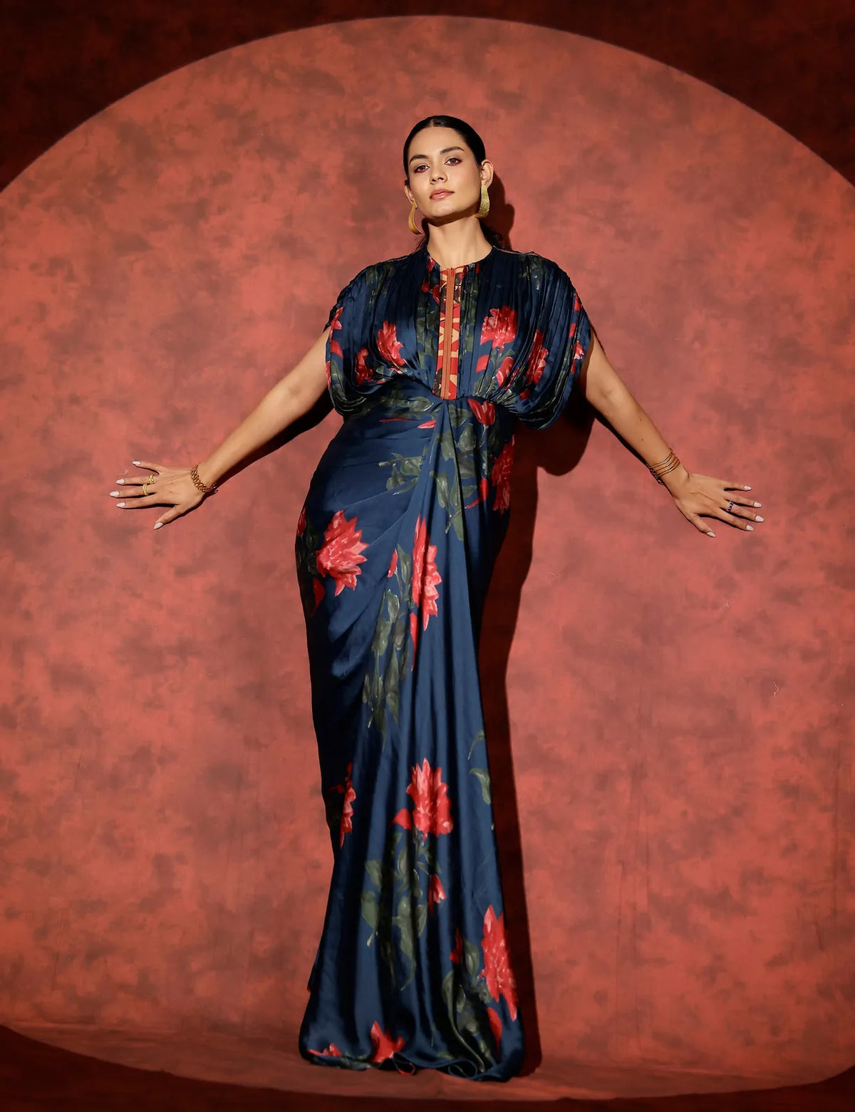 neelam kaftan gown with front zipper, image 1