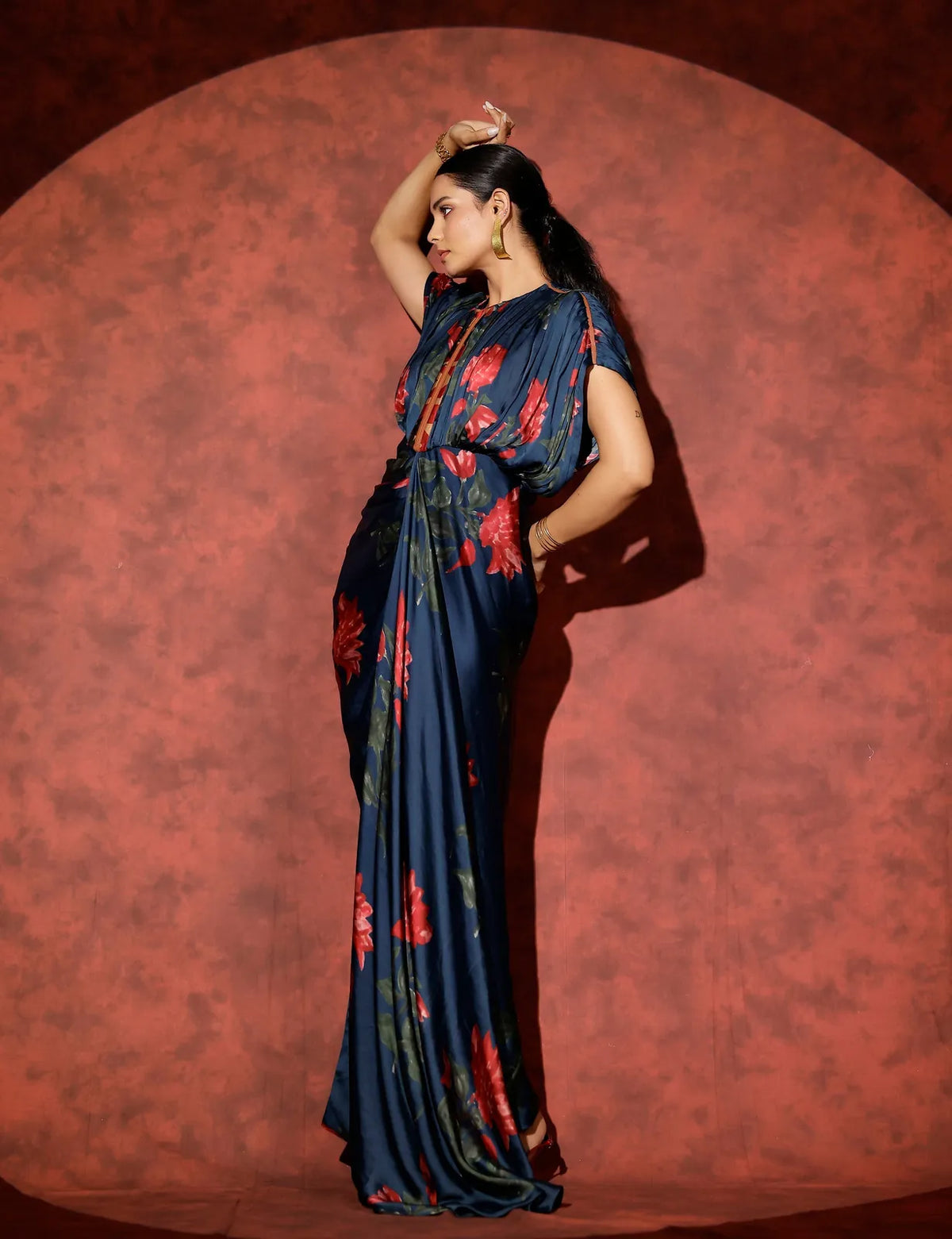 neelam kaftan gown with front zipper, image 2