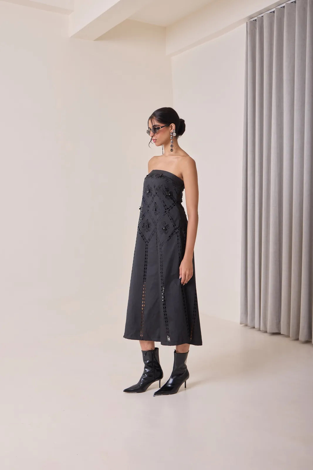 noir art-cut tube dress, image 2