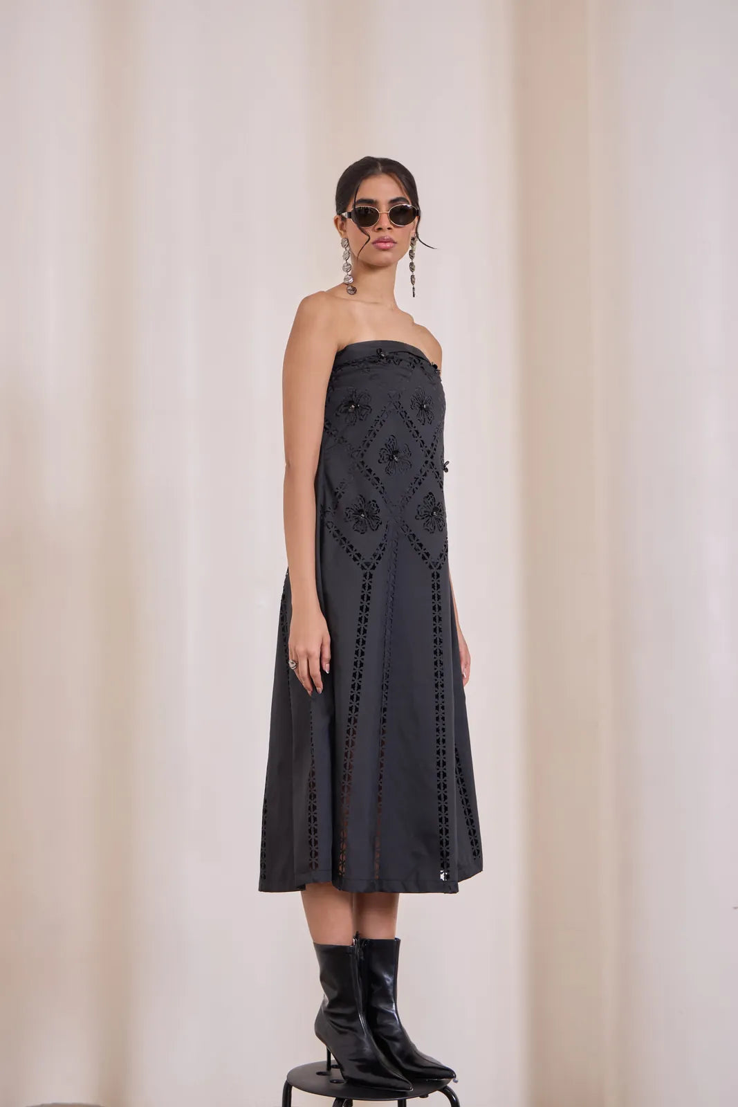 noir art-cut tube dress, image 3