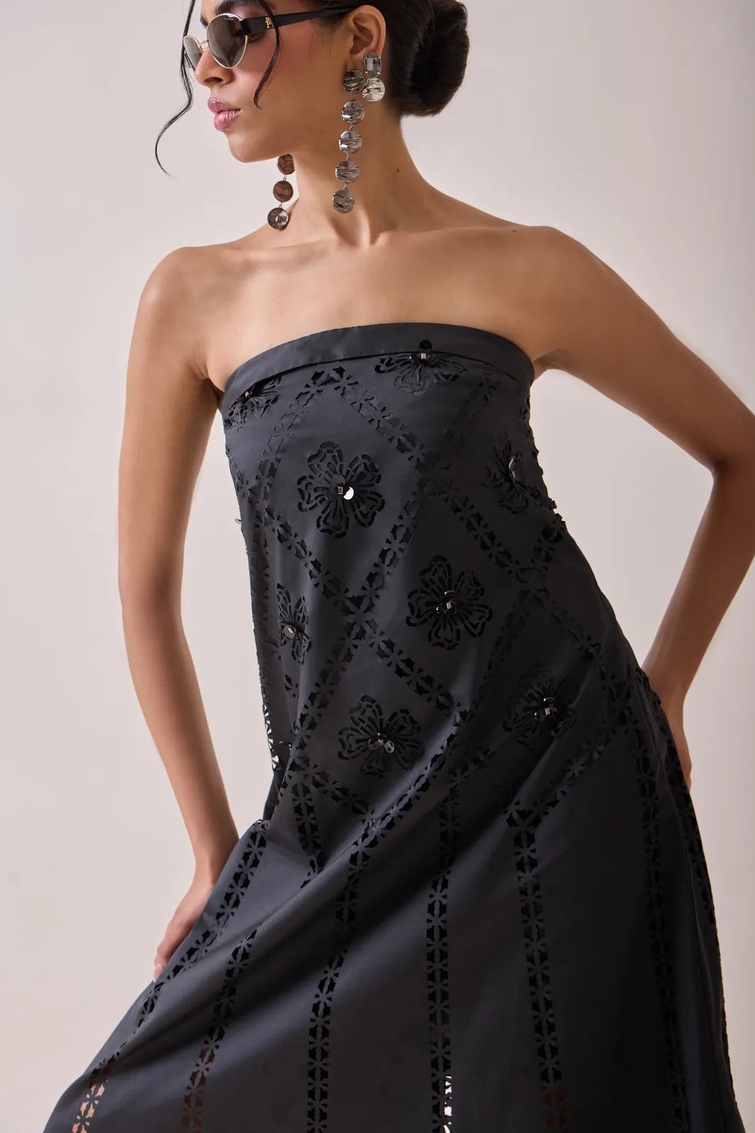 noir art-cut tube dress, image 4