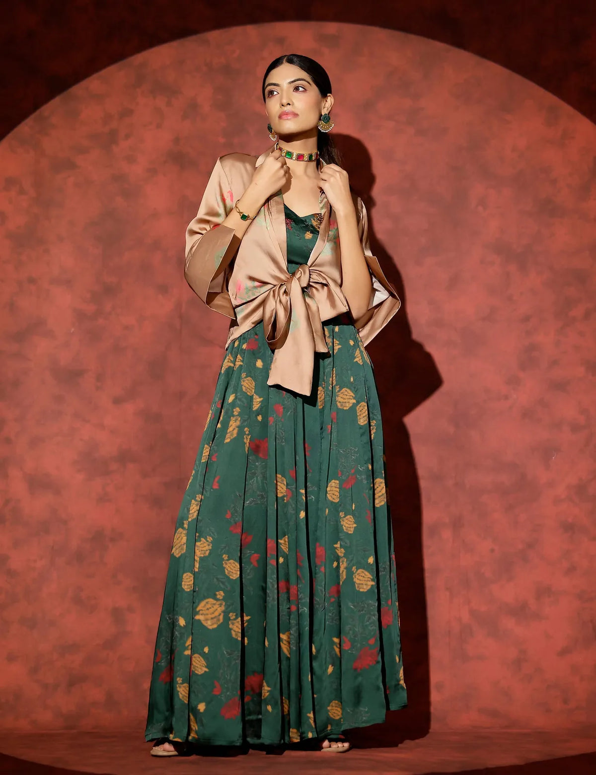 panna skirt set paired with sona shirt, image 1