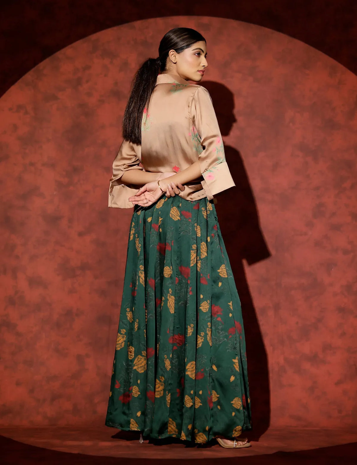 panna skirt set paired with sona shirt, image 4