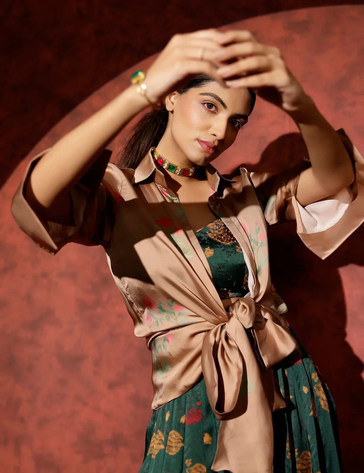 panna skirt set paired with sona shirt, image 6