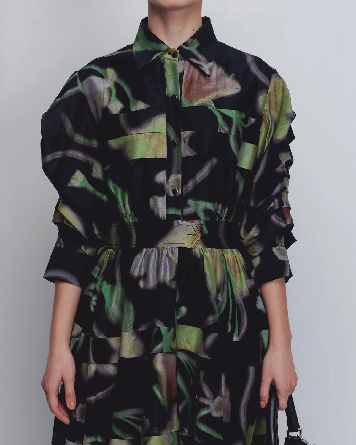 paron print pleated dress, image 2