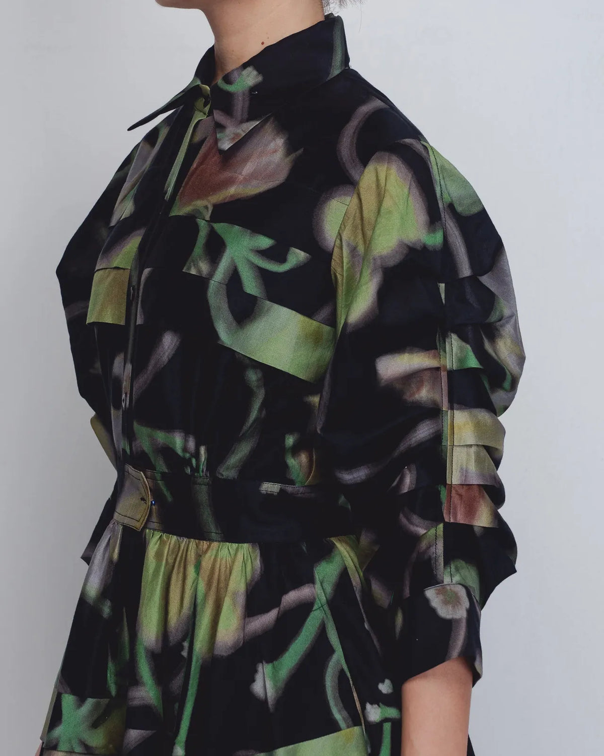 paron print pleated dress, image 7