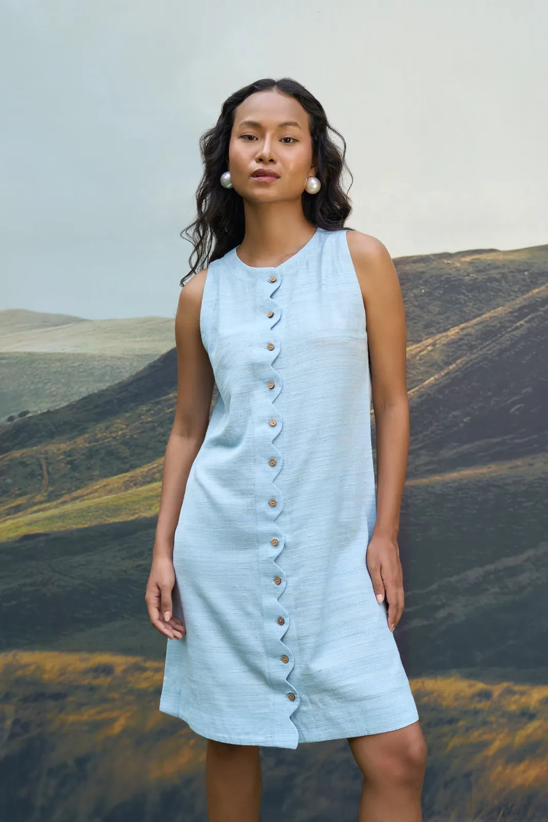 petal sleeveless dress, image 1