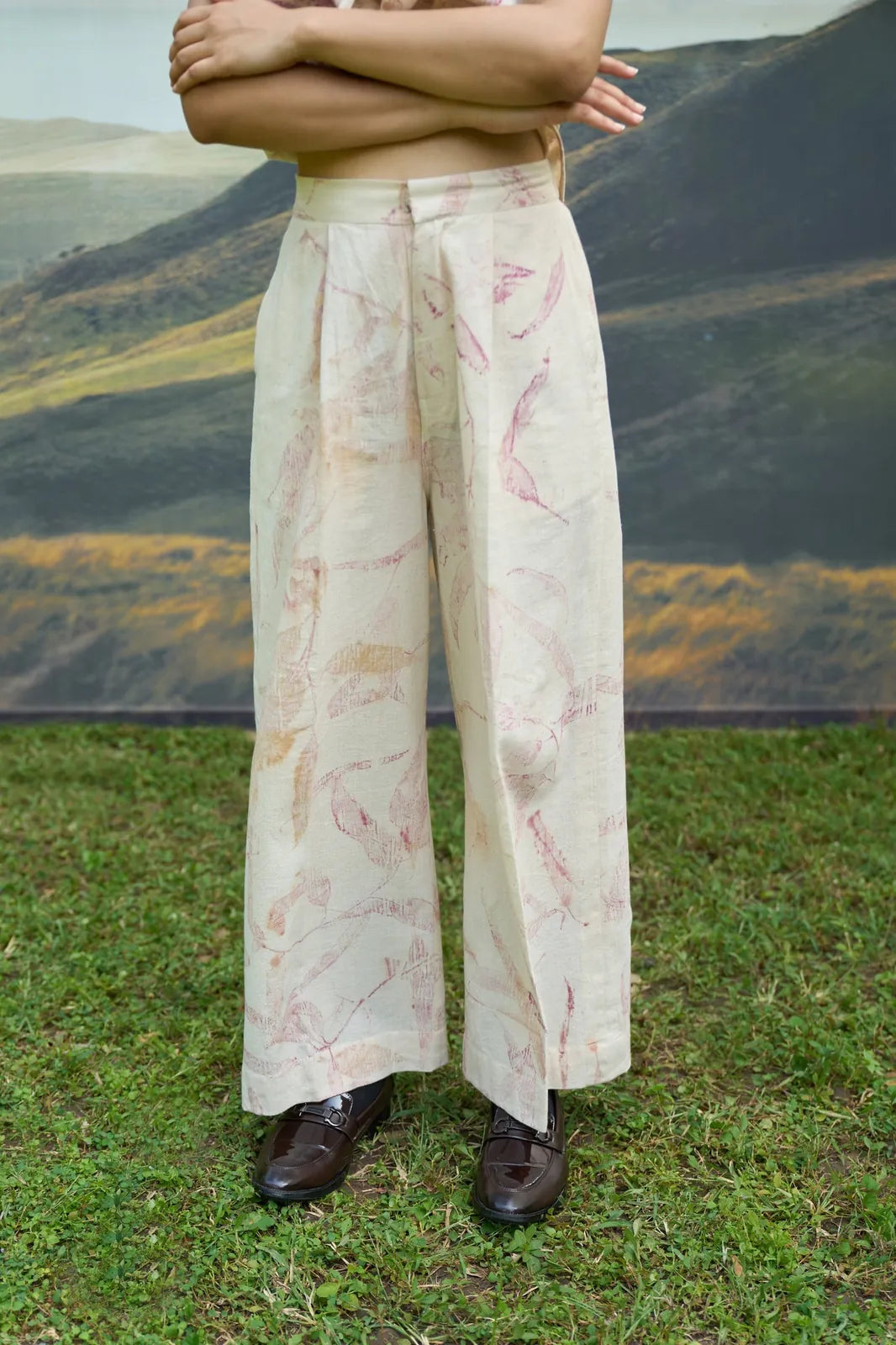 pink foliage top & pants set, image 5
