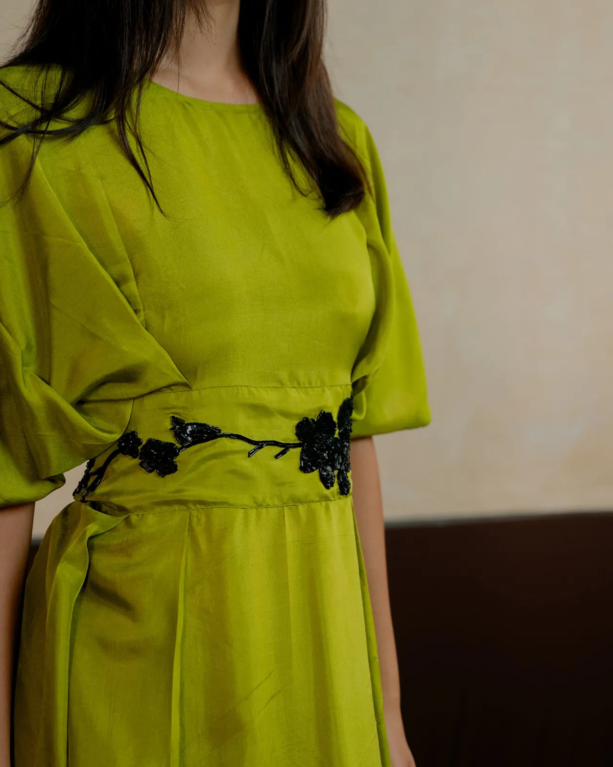 pleated dress with belt, image 3