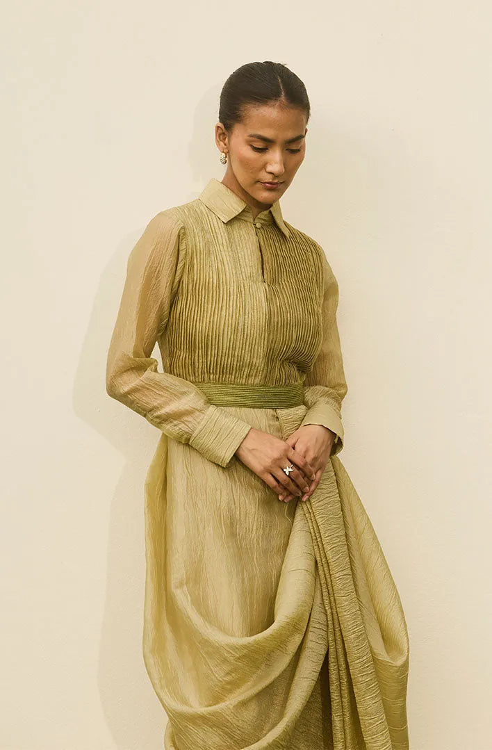 pleated meadow dress, image 3