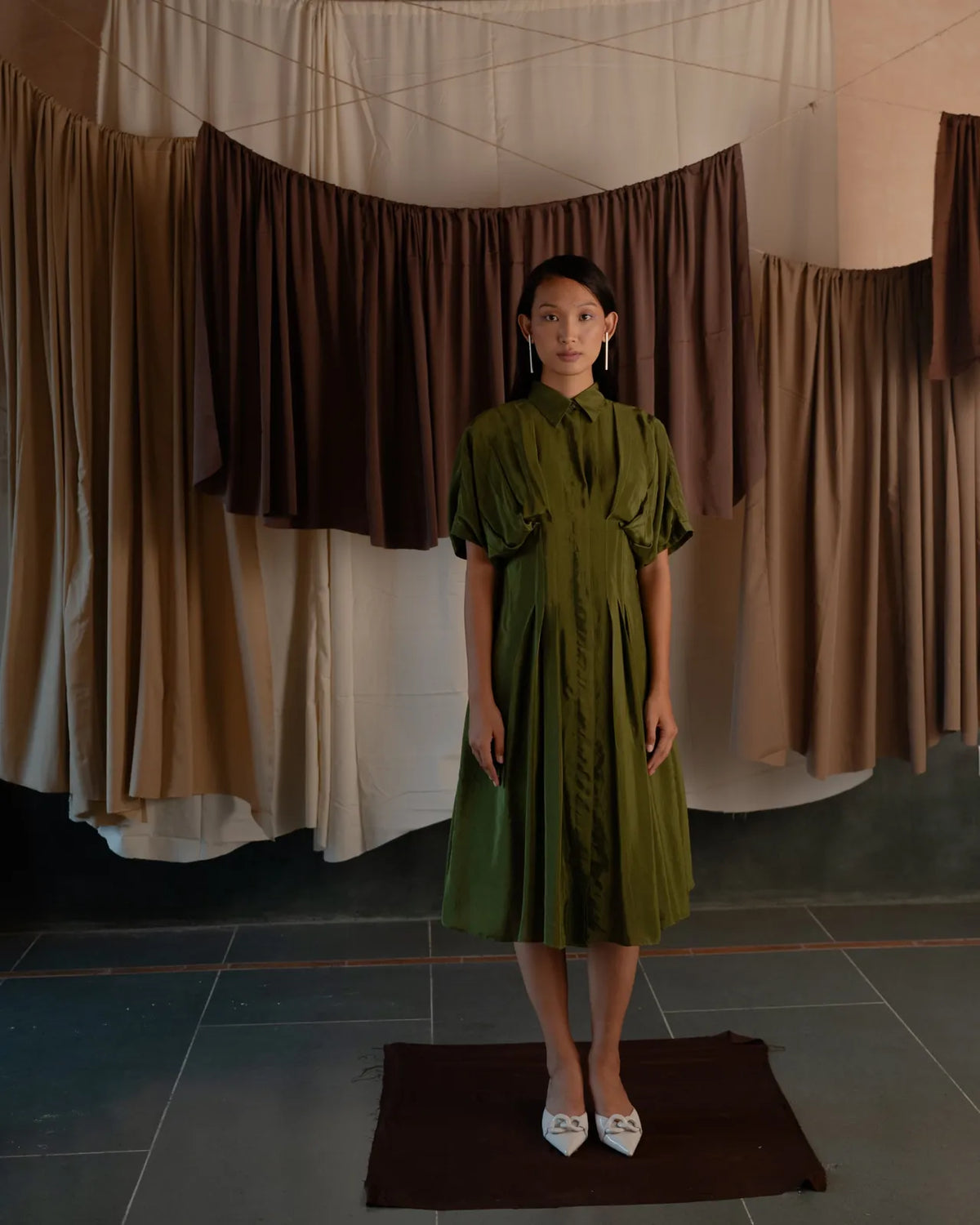 pleated shirt dress, image 6
