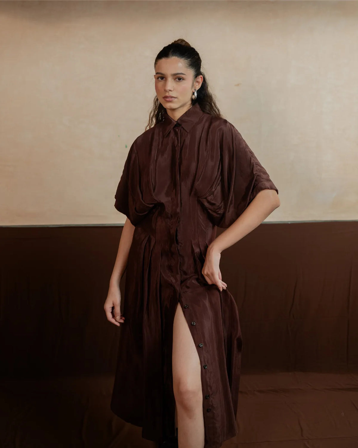 pleated shirt dress, image 5
