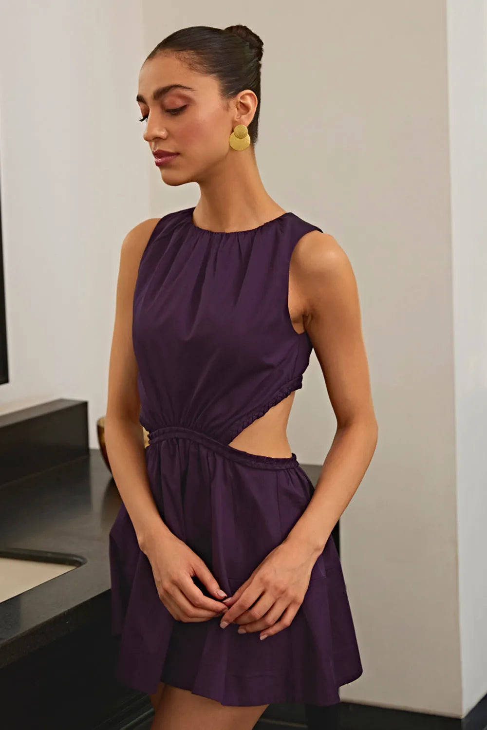 purple braided dress, image 3