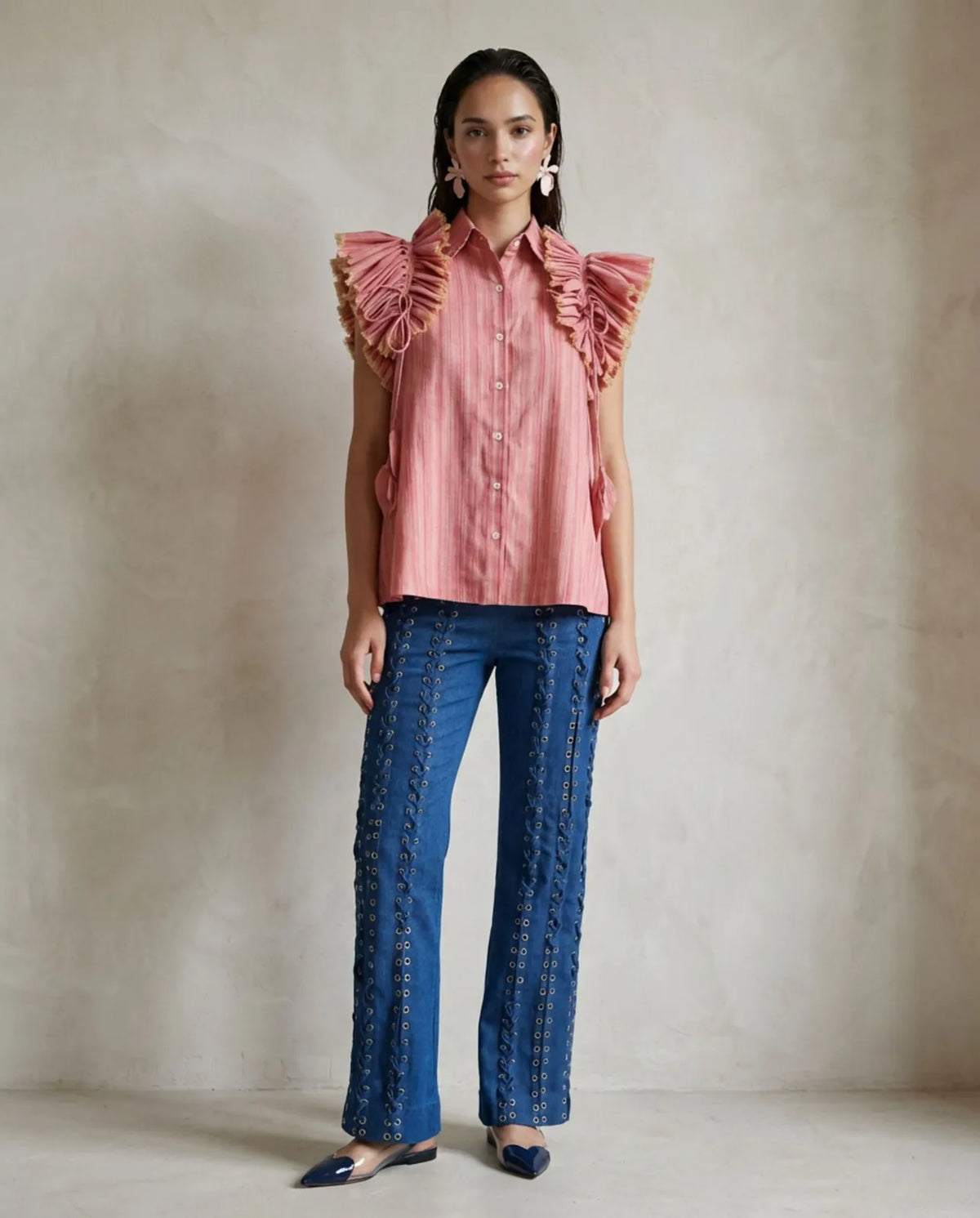 rosette ruffle shirt, image 2