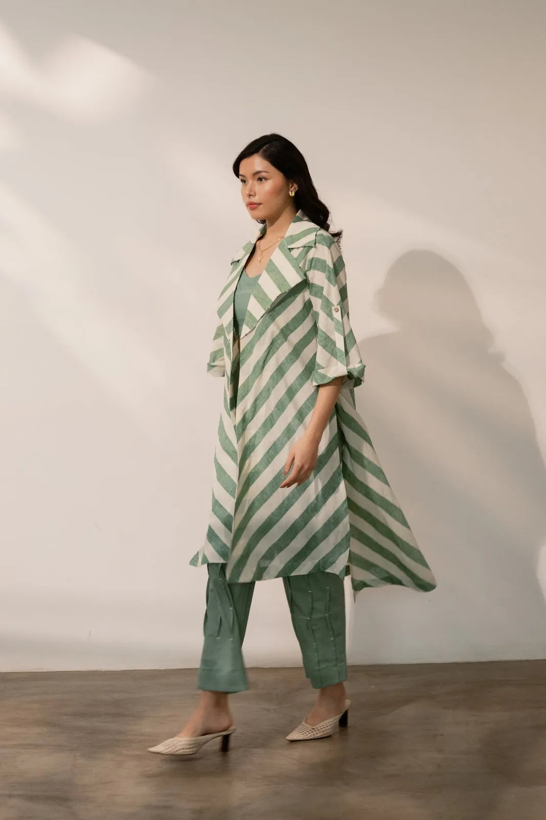 sage green stripes overlay, image 2
