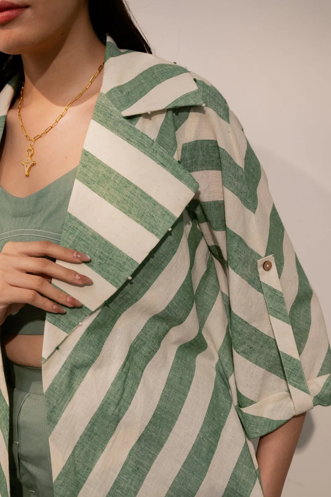 sage green stripes overlay, image 4