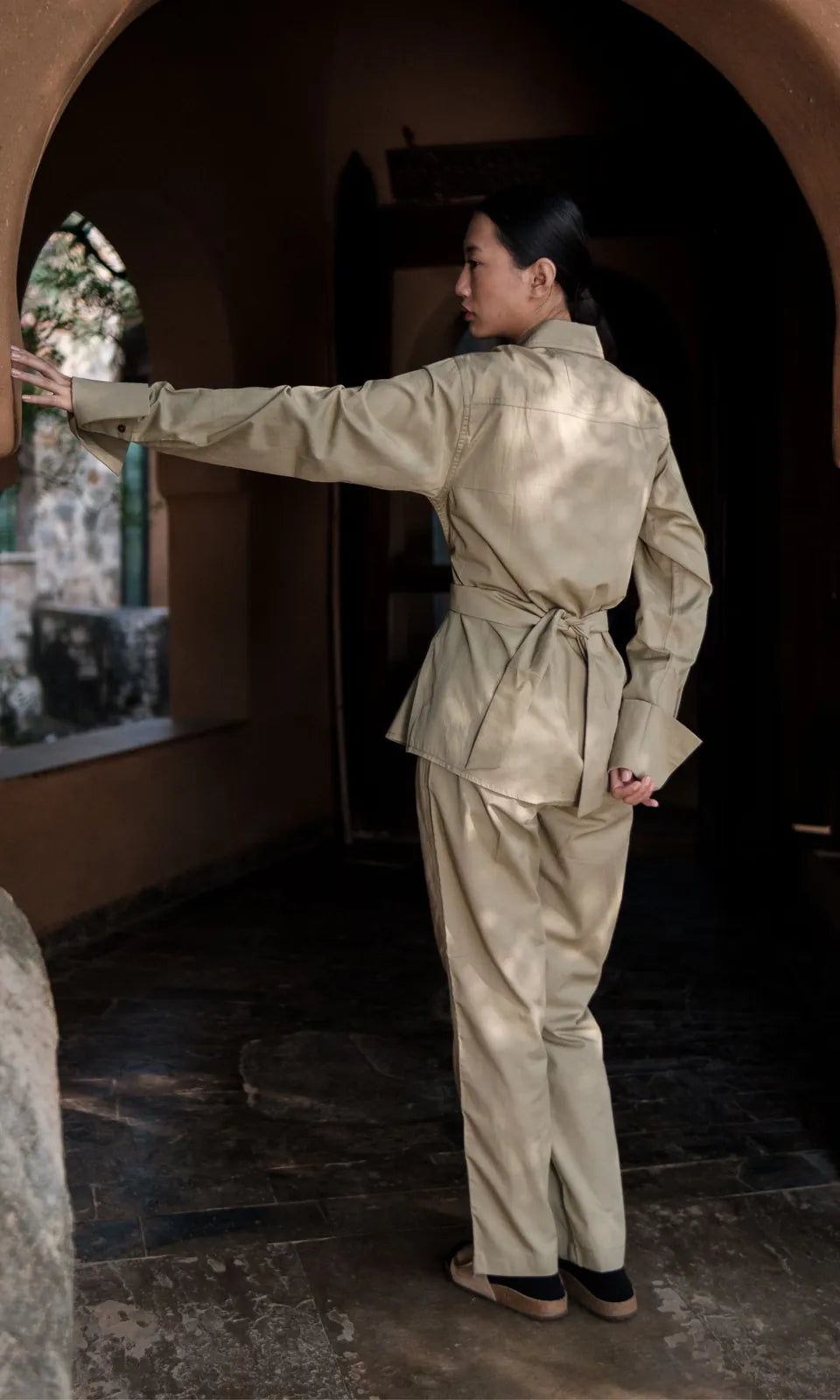 sandra straight pants - solid, image 2
