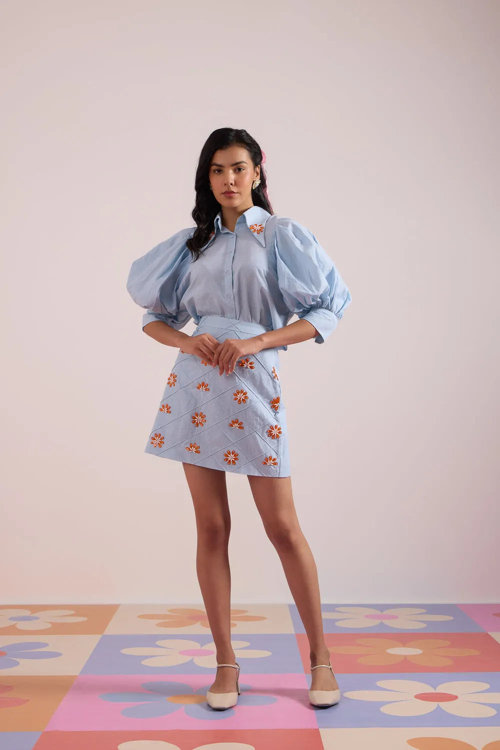 sania chadha in blue serenity co-ord set, image 2