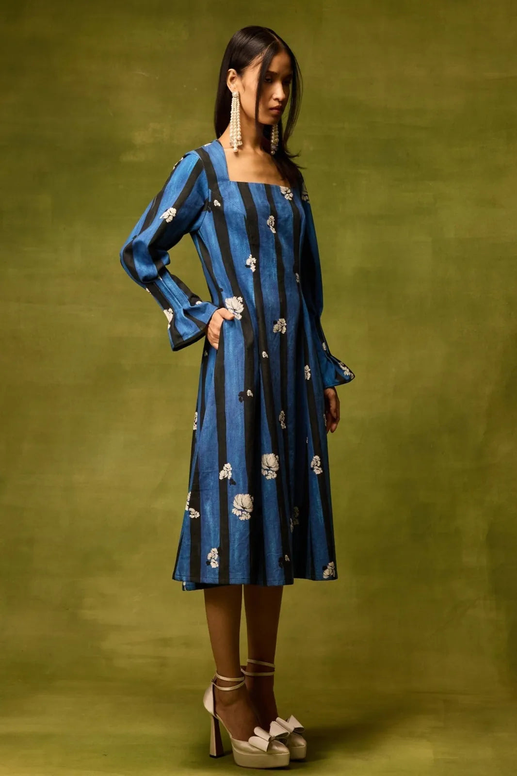 saphiré bloom flora midi dress, image 3