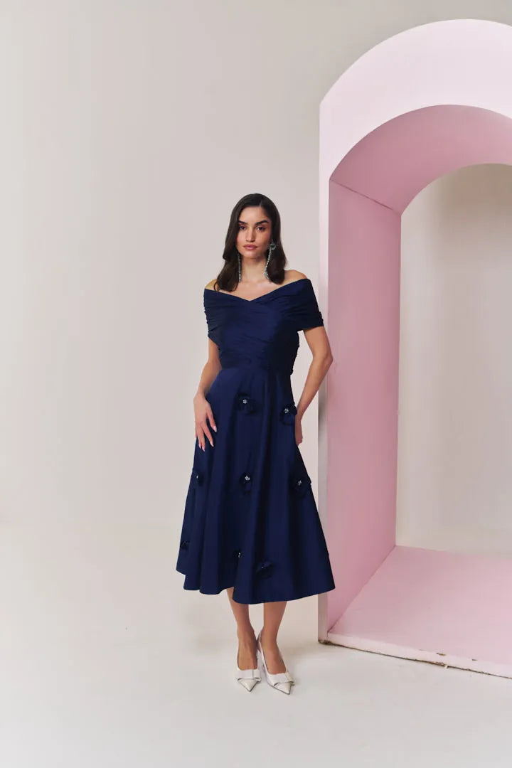 sapphire sparkle midi dress, image 1