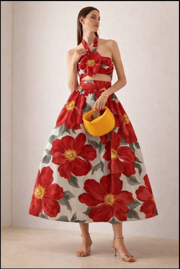 scarlet bloom co-ord set, image 1