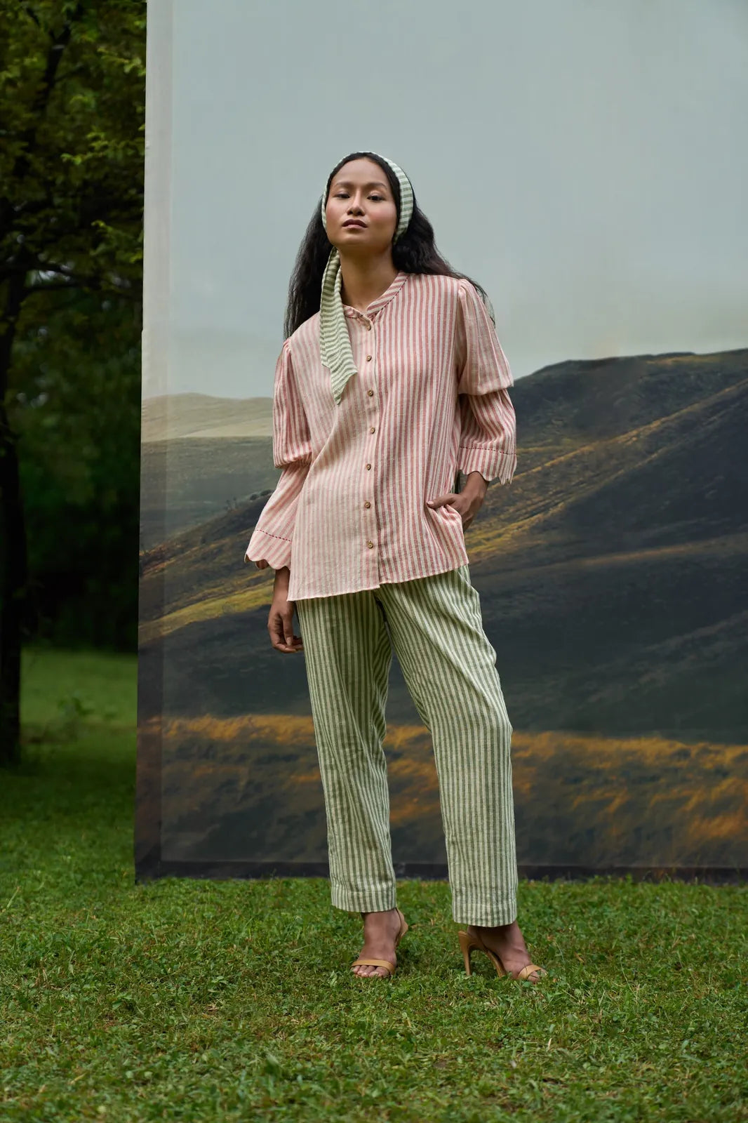 scarlet top & moss pants set, image 2
