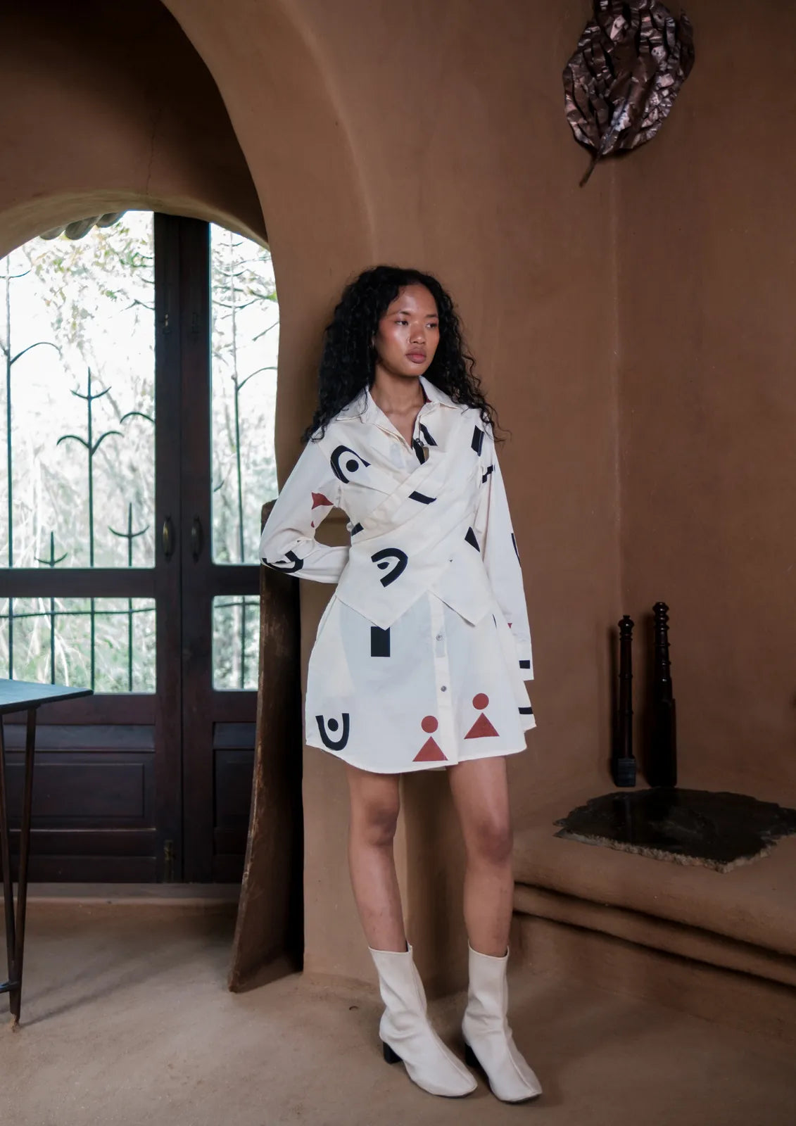 seattle wrap shirt dress - triangular print, image 9