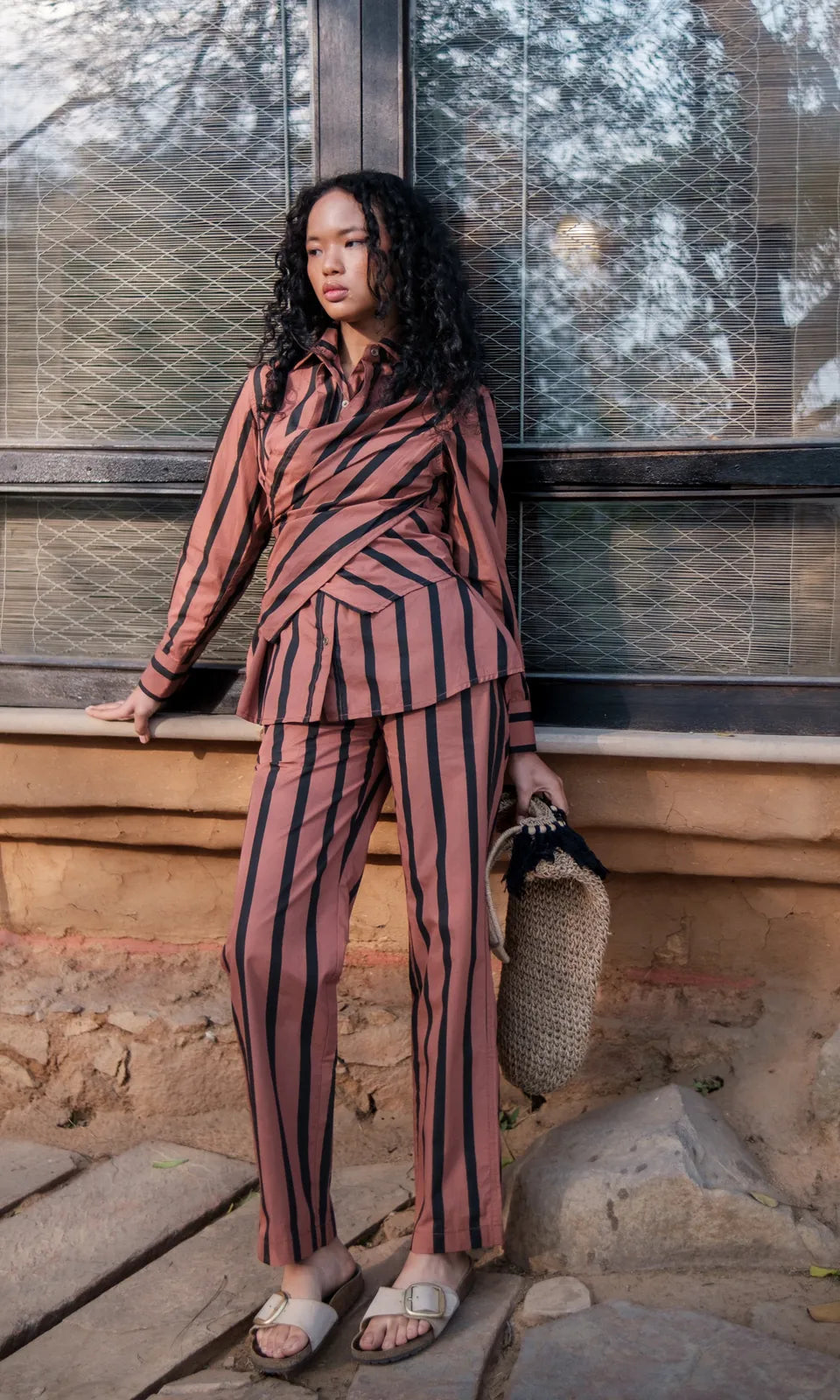 seattle wrap shirt striped-set, image 2
