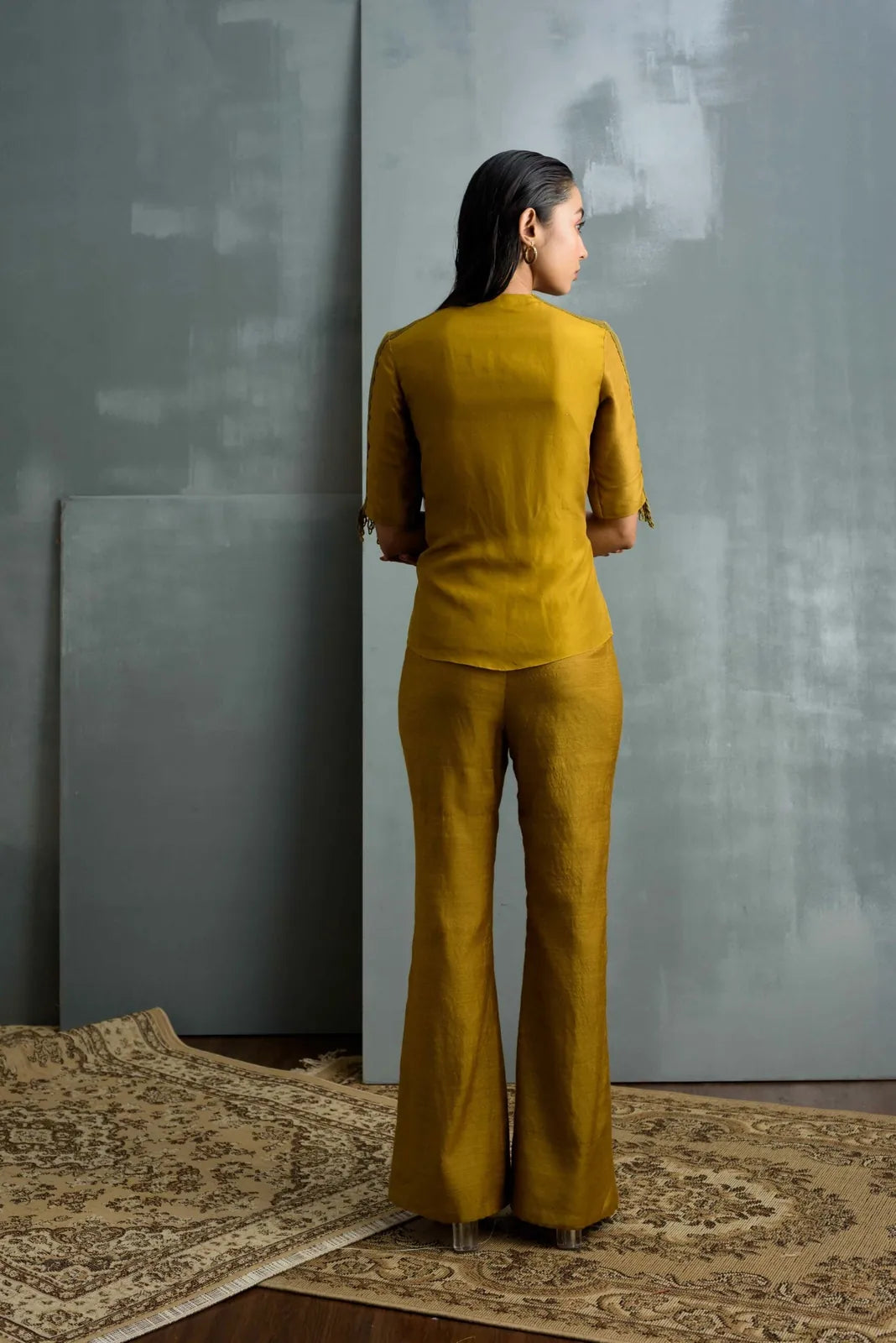 silk detailed coordinated set, image 4