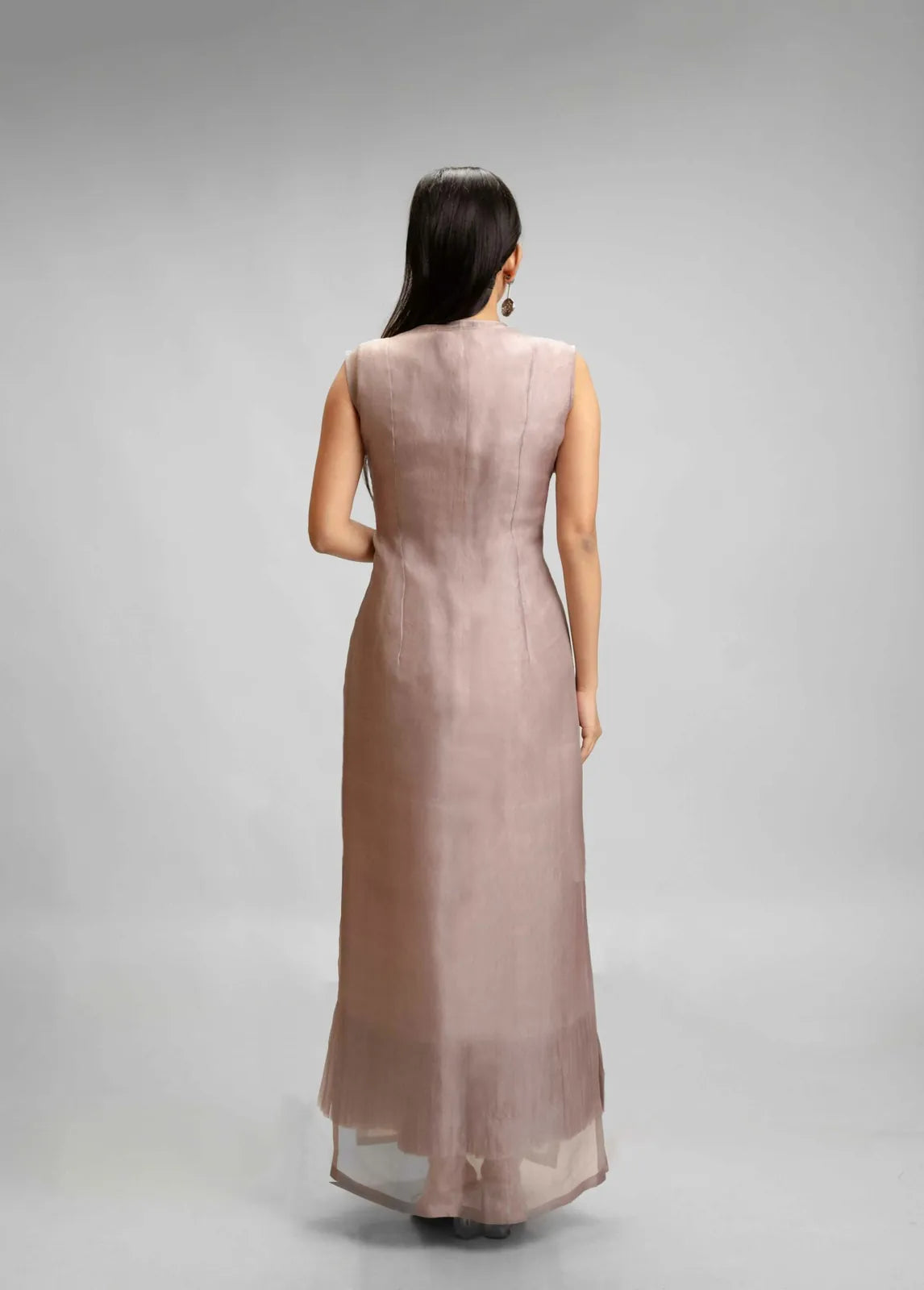 silk dress and organza jacket set — image 5