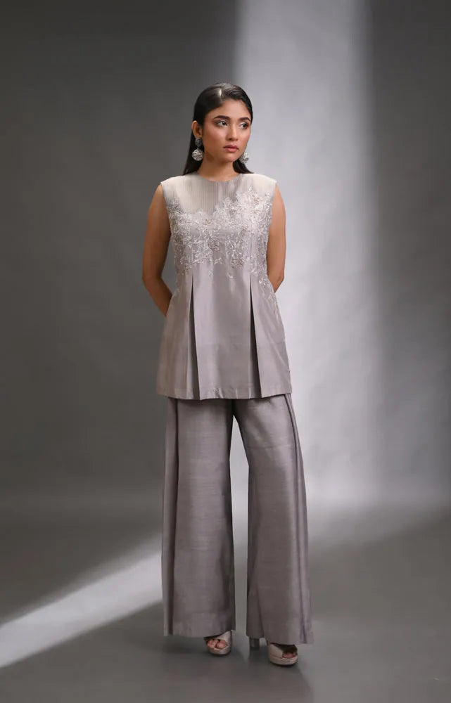 silk hand embroidered top set, image 1