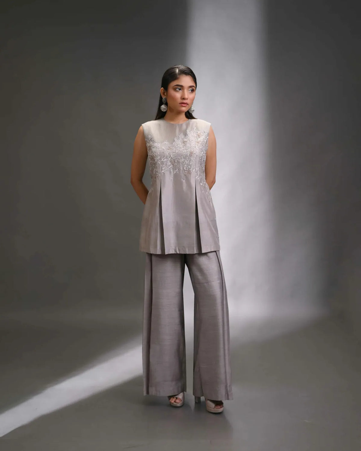 silk hand embroidered top set, image 2