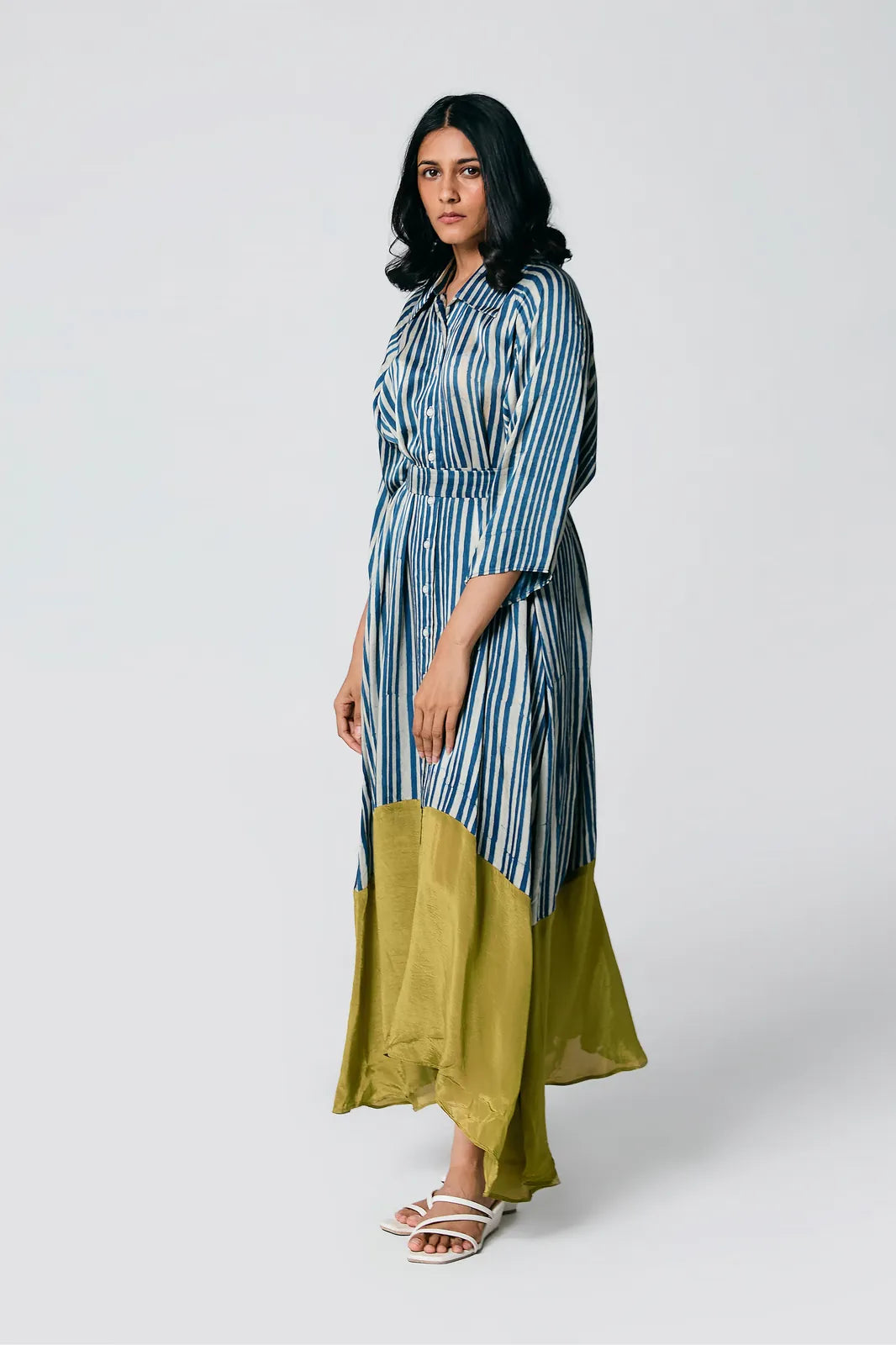 stripes dress with belt, image 8