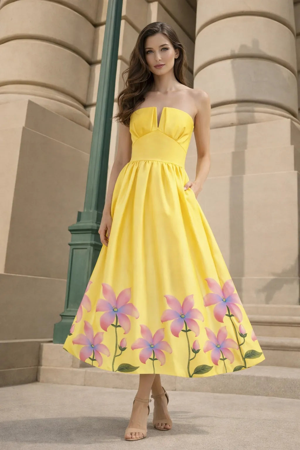 soleil bloom midi dress, image 1