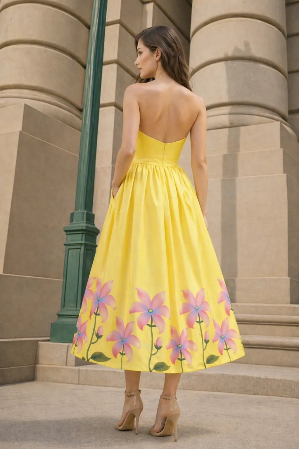 soleil bloom midi dress, image 3