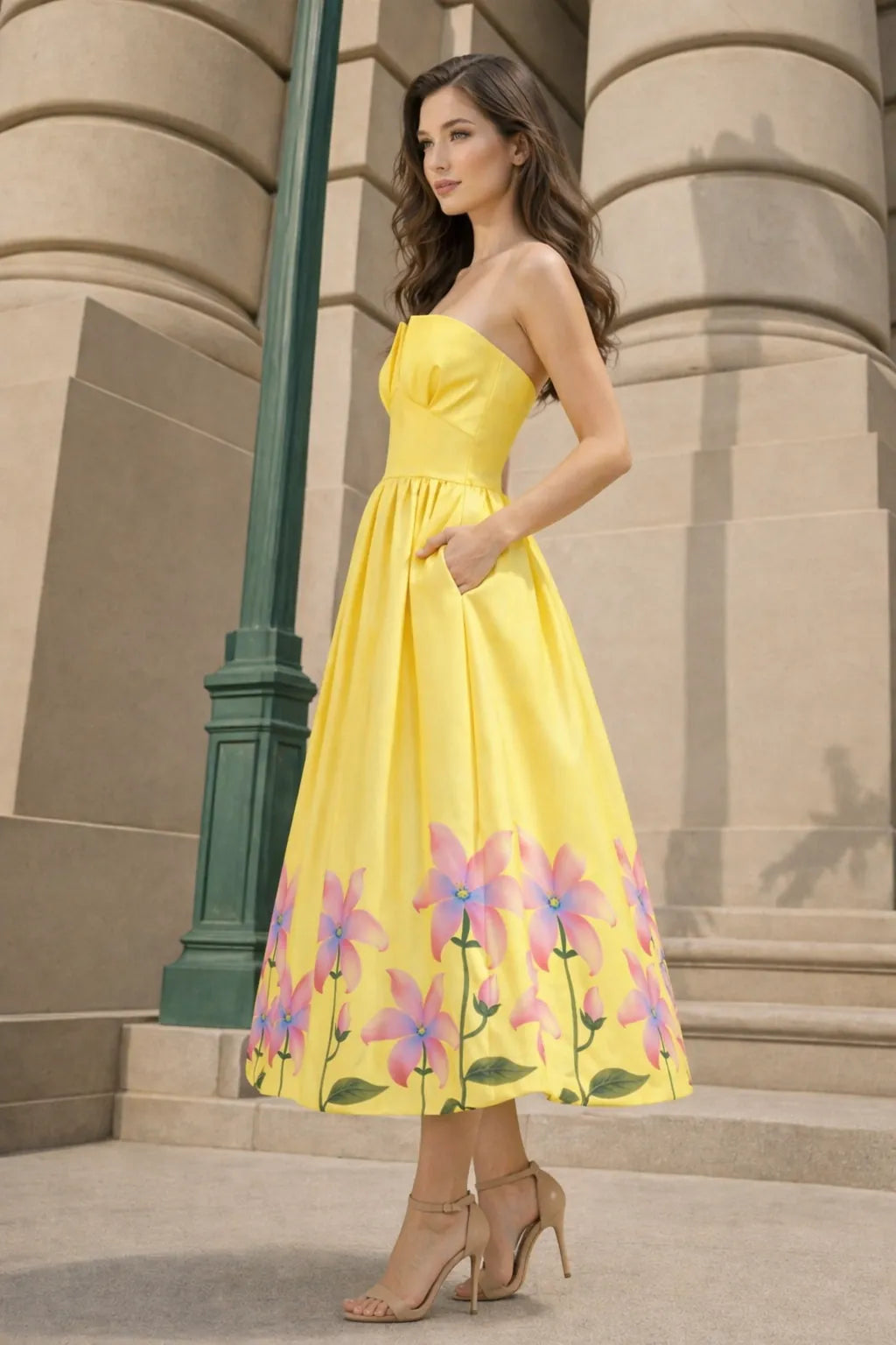 soleil bloom midi dress, image 4