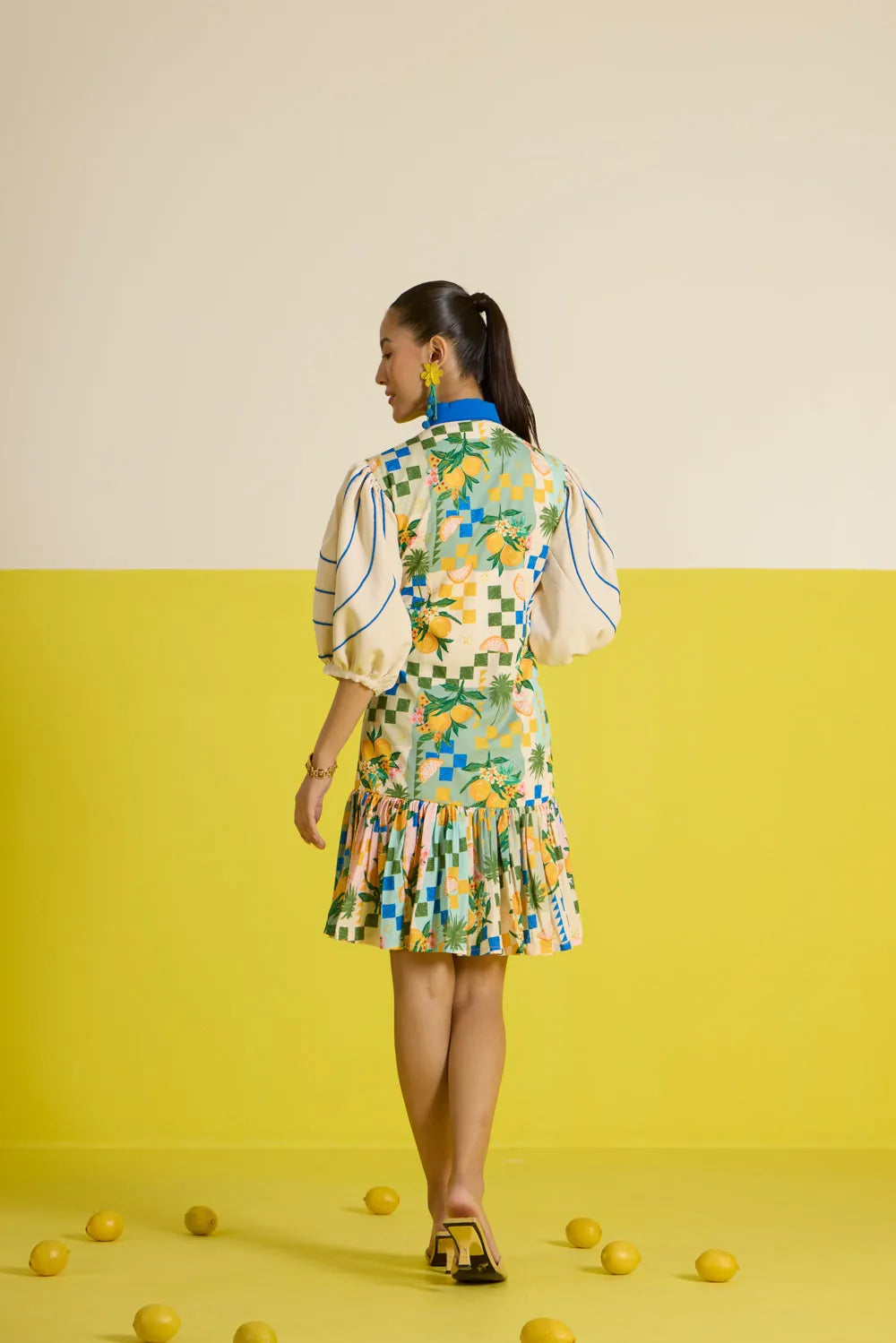 sorrento puffed sleeve shirt dress, image 4