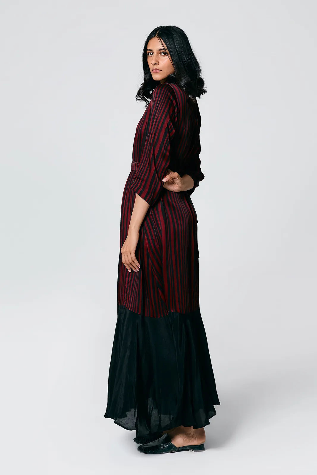 stripes dress with belt, image 17