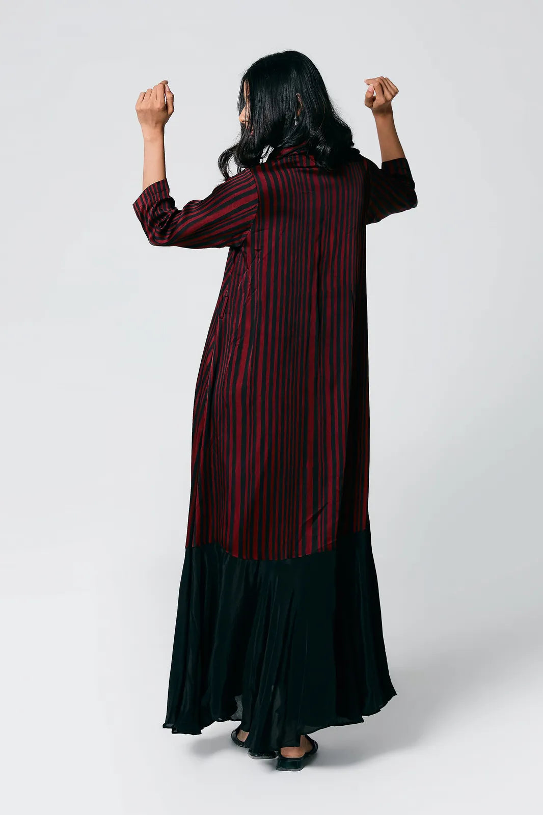 stripes dress with belt, image 19