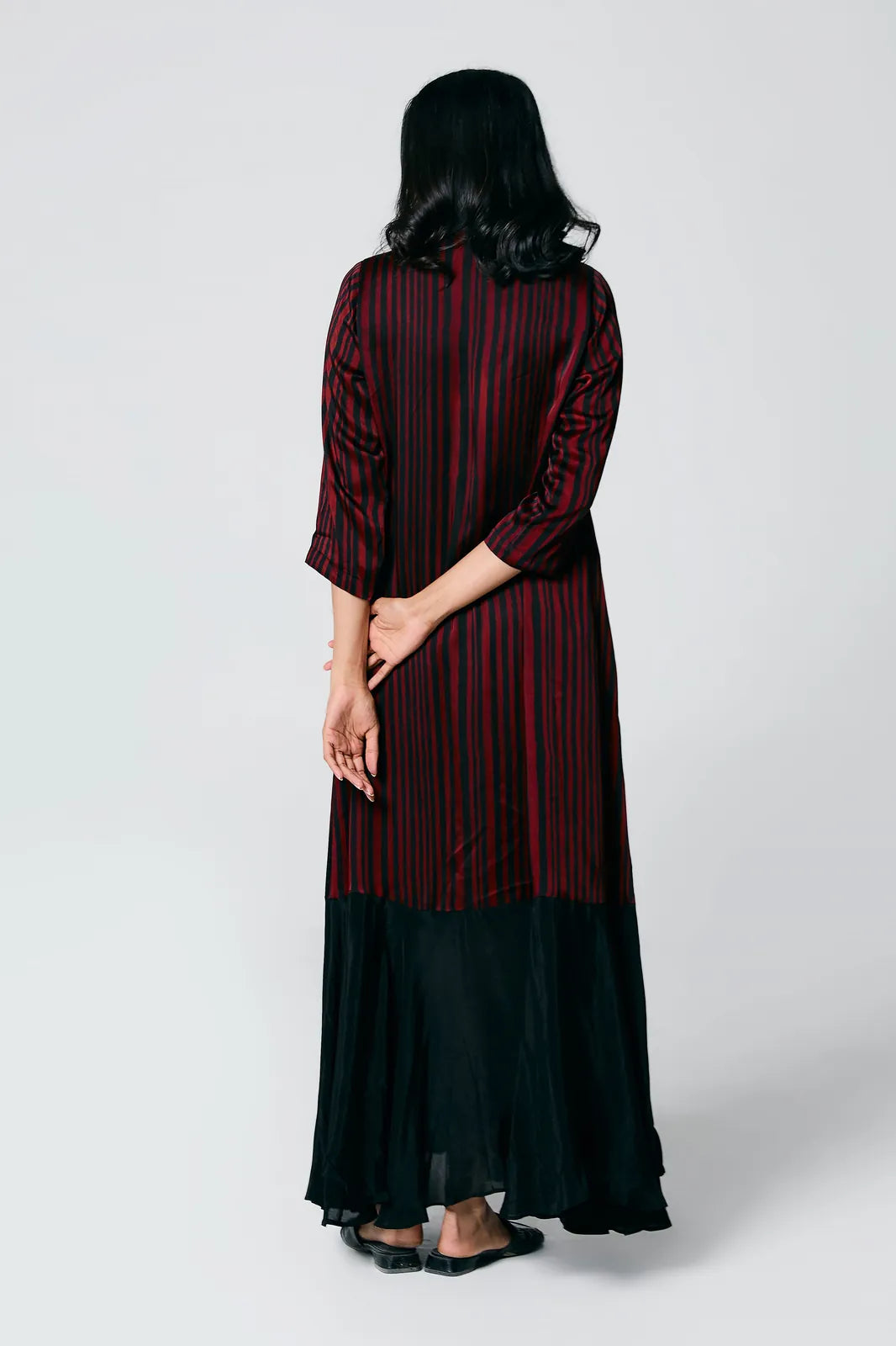stripes dress with belt, image 20