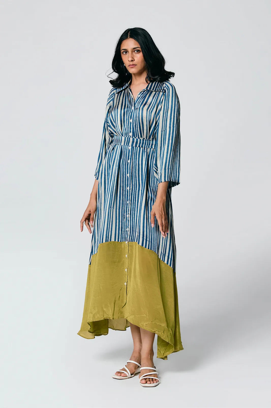 stripes dress with belt, image 7