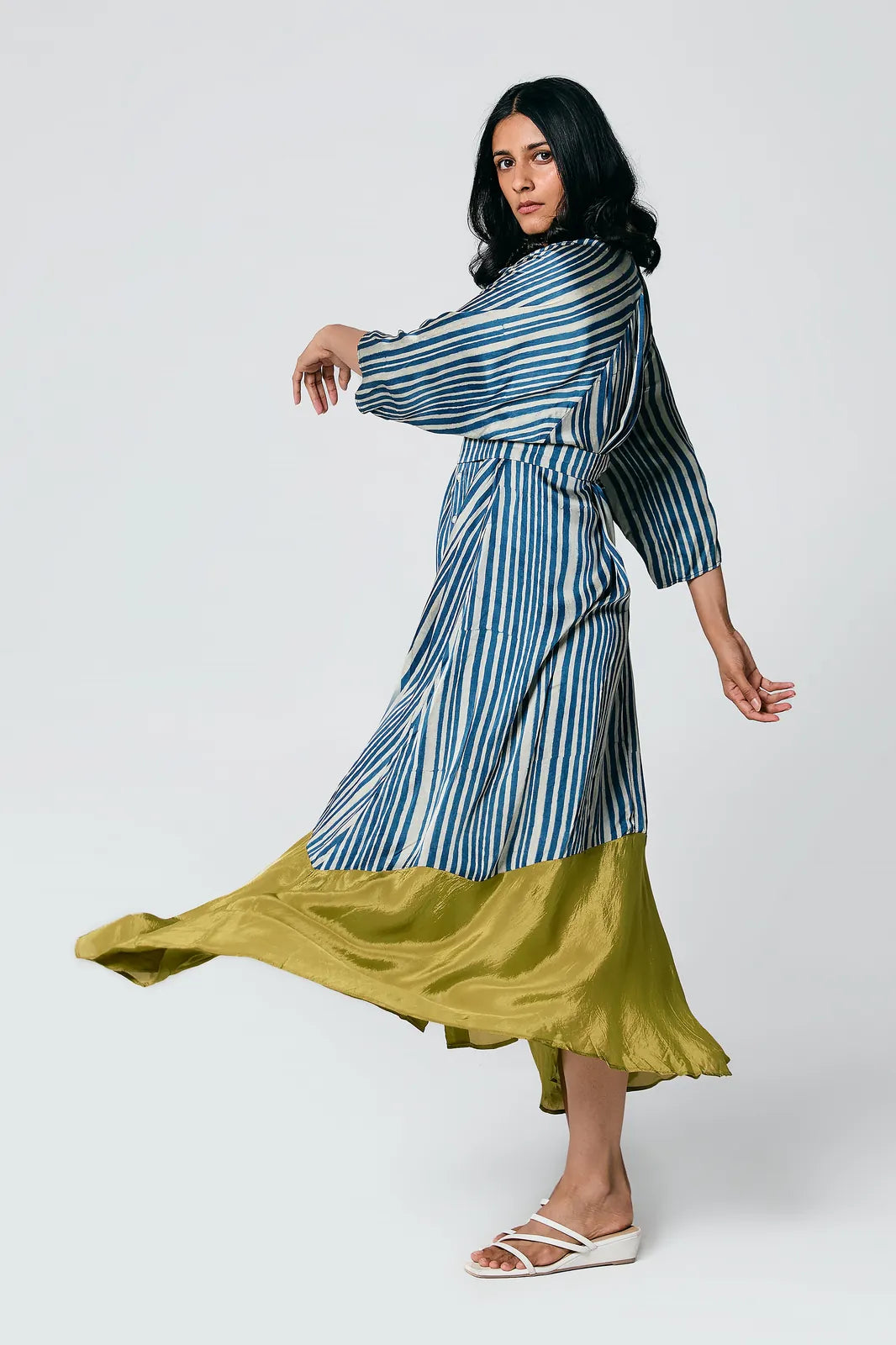 stripes dress with belt, image 9